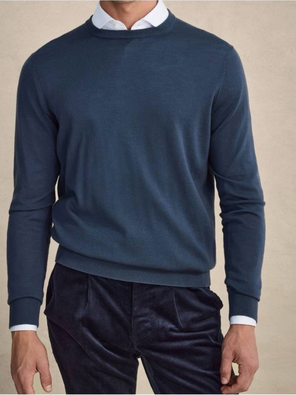 Banana Republic Men’s Crewneck Sweater - Navy Blue classic